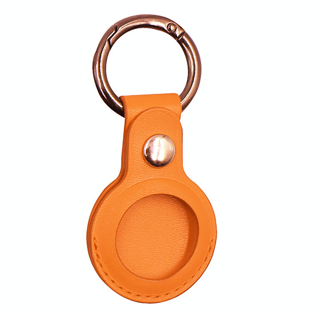 (2 Packs) Leather Case with Keychain for AirTag (2 Packs) Leather Case with Keychain for AirTag